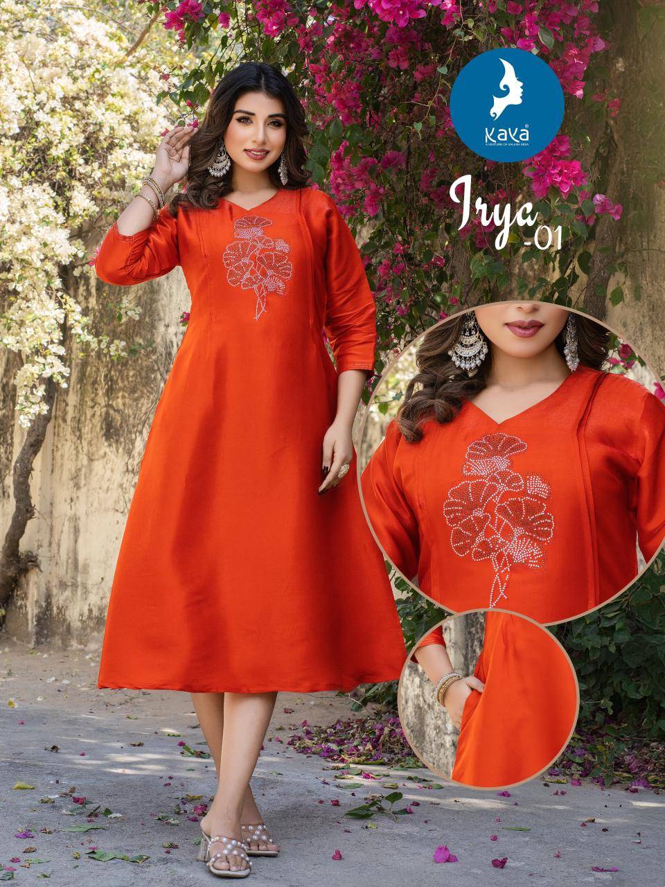 Kaya irya motif Kurti manufacturers in Ahmedabad